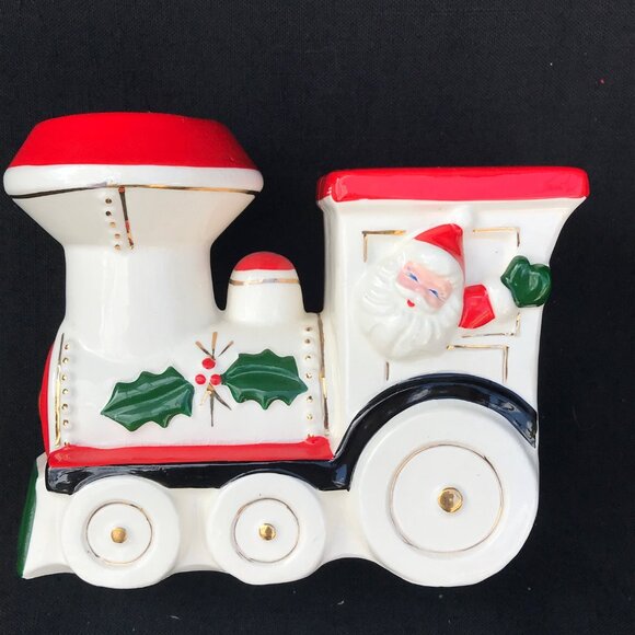 International Japan Christmas Santa and Elf Train Steam Engine Bank - Picture 13 of 13